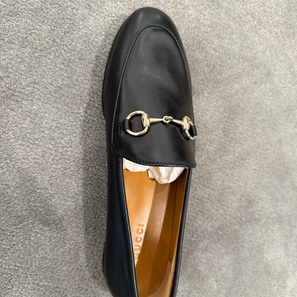 Gucci Black Horsebit Leather Loafers